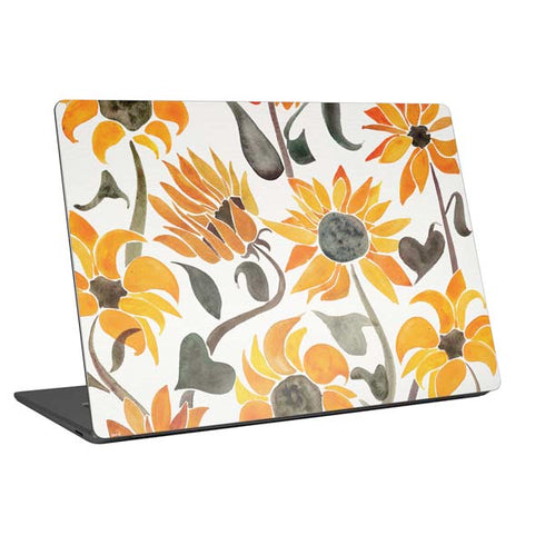 Cat Coq Yellow Sunflower Universal Laptop 15in (12.2 x 8.8in) Skin